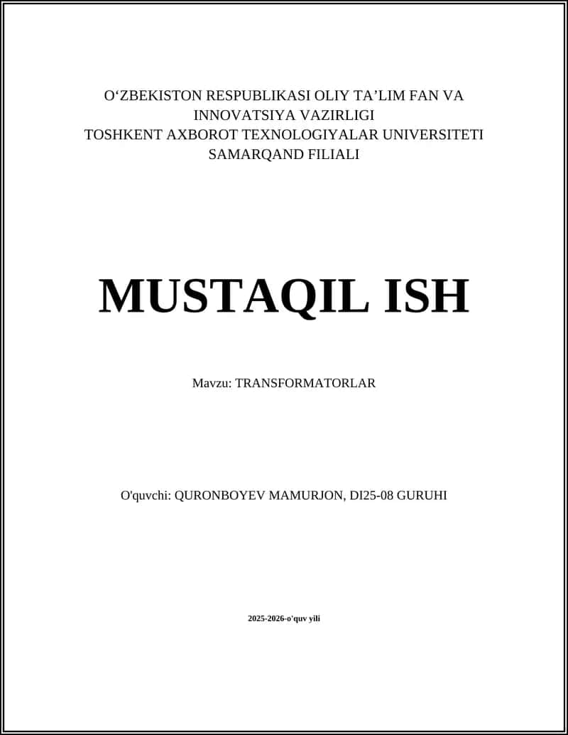 TRANSFORMATORLAR 1