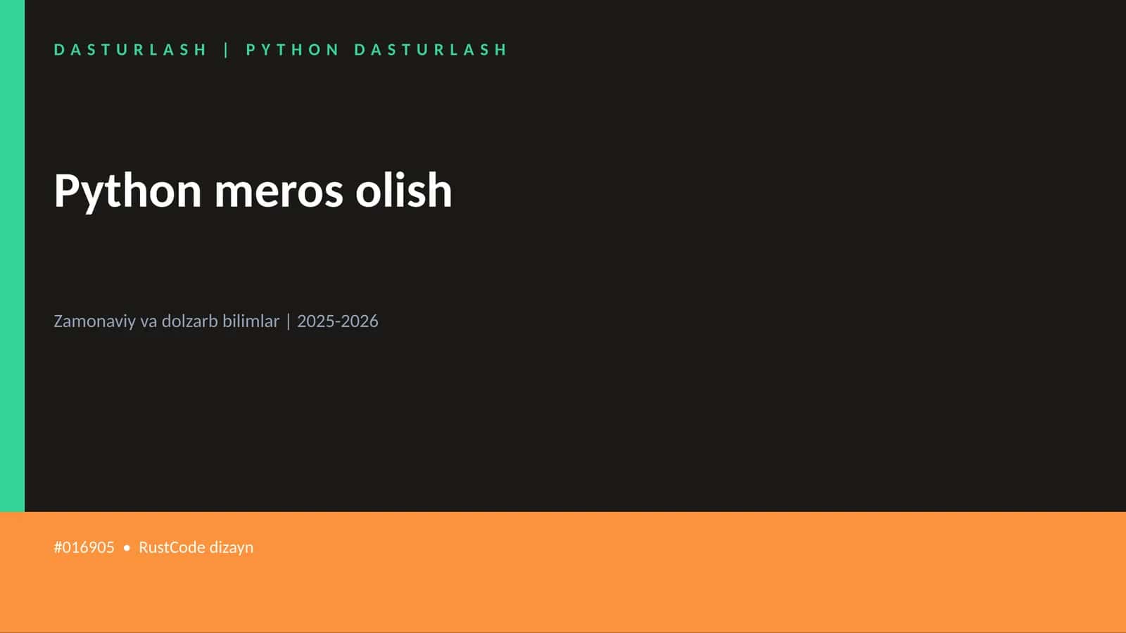 Python meros olish 1