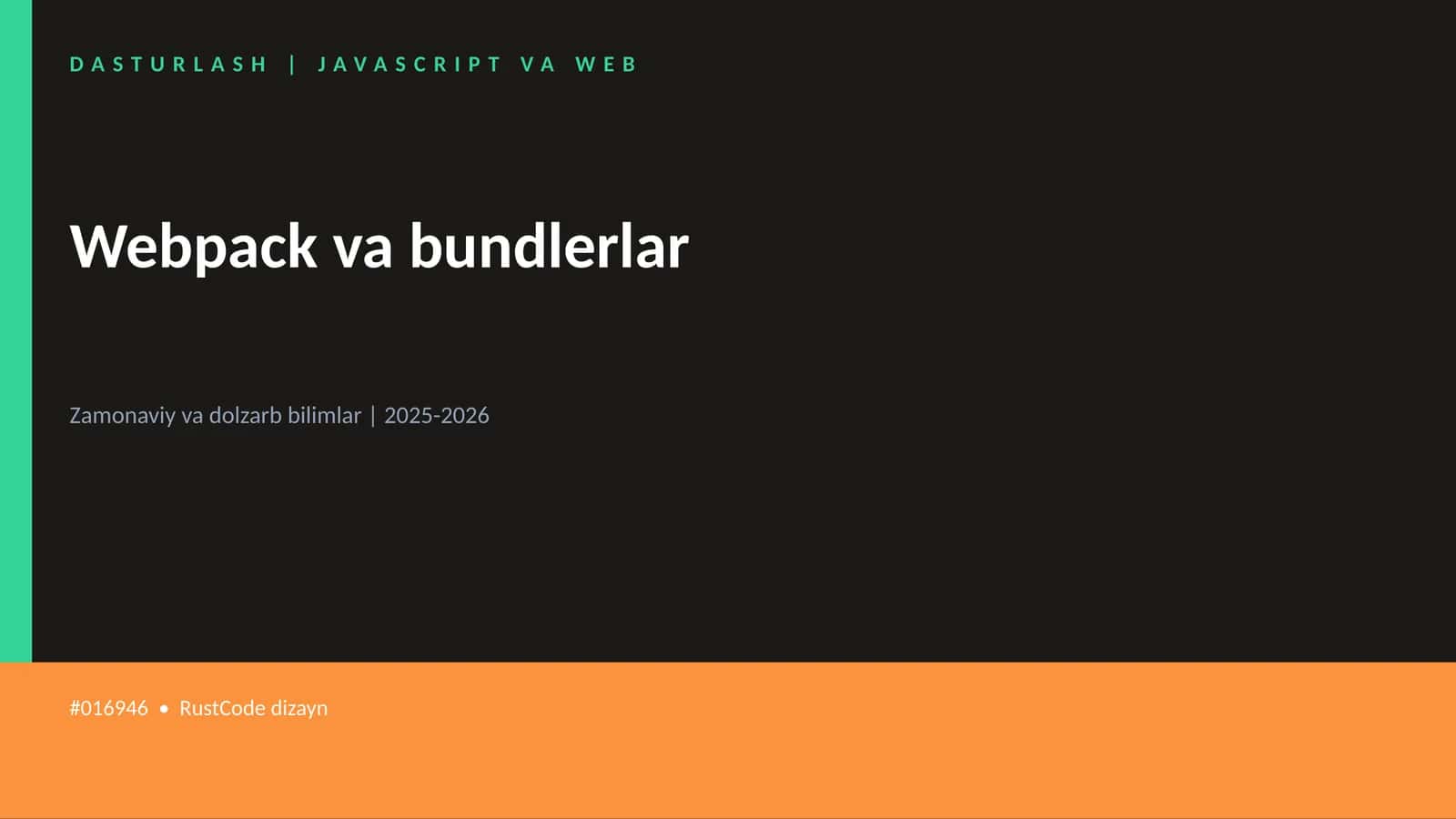 DASTURLASH | JAVASCRIPT VA WEB 1