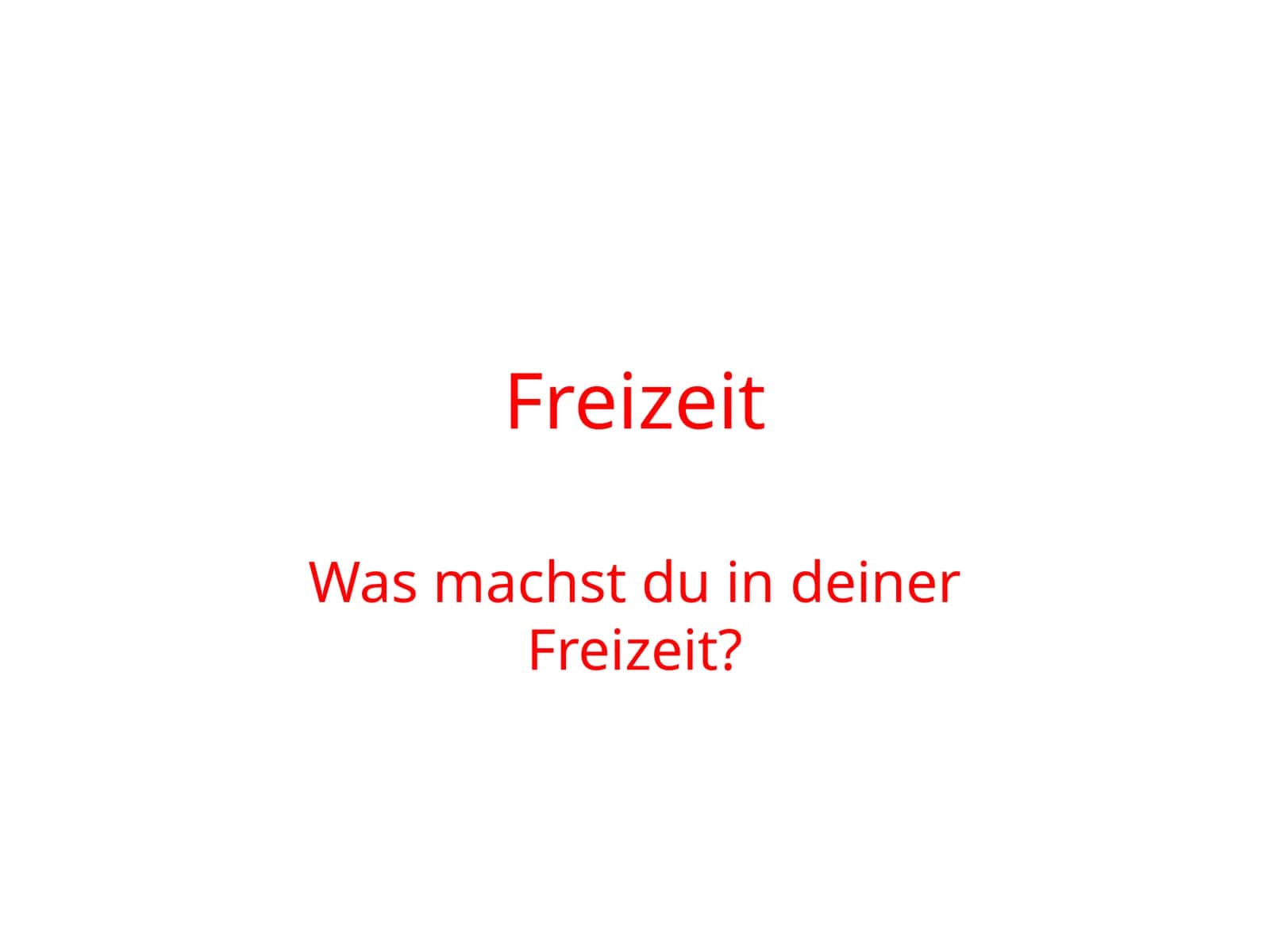 Freizeit 1