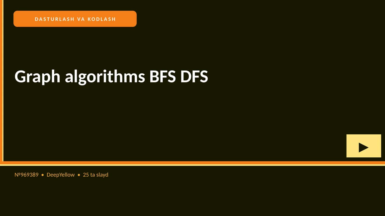 Graph algorithms BFS DFS 1