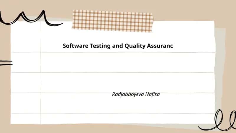 Software Testing and Quality Assurance 1