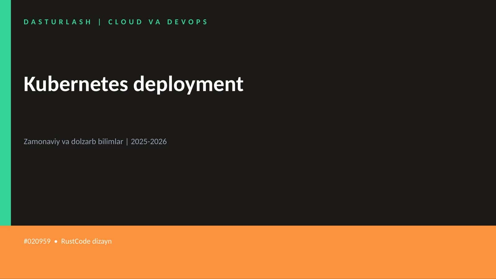 Kubernetes deployment 1