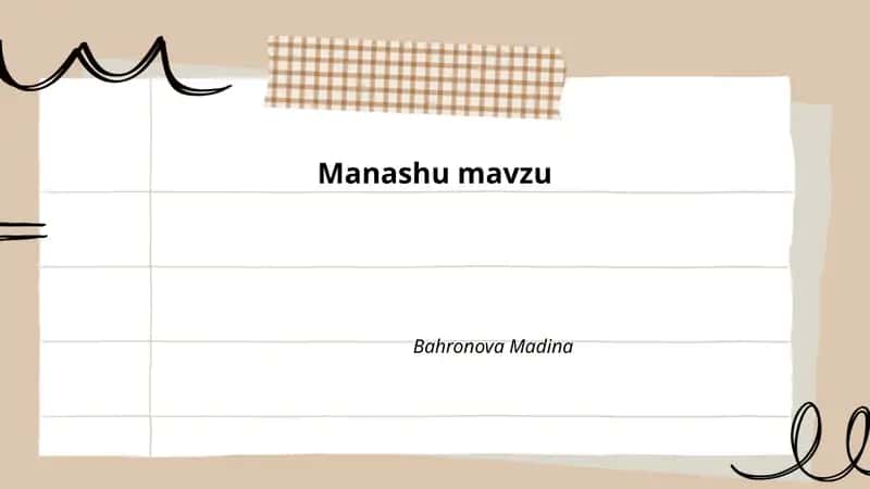 Manashu mavzu 1