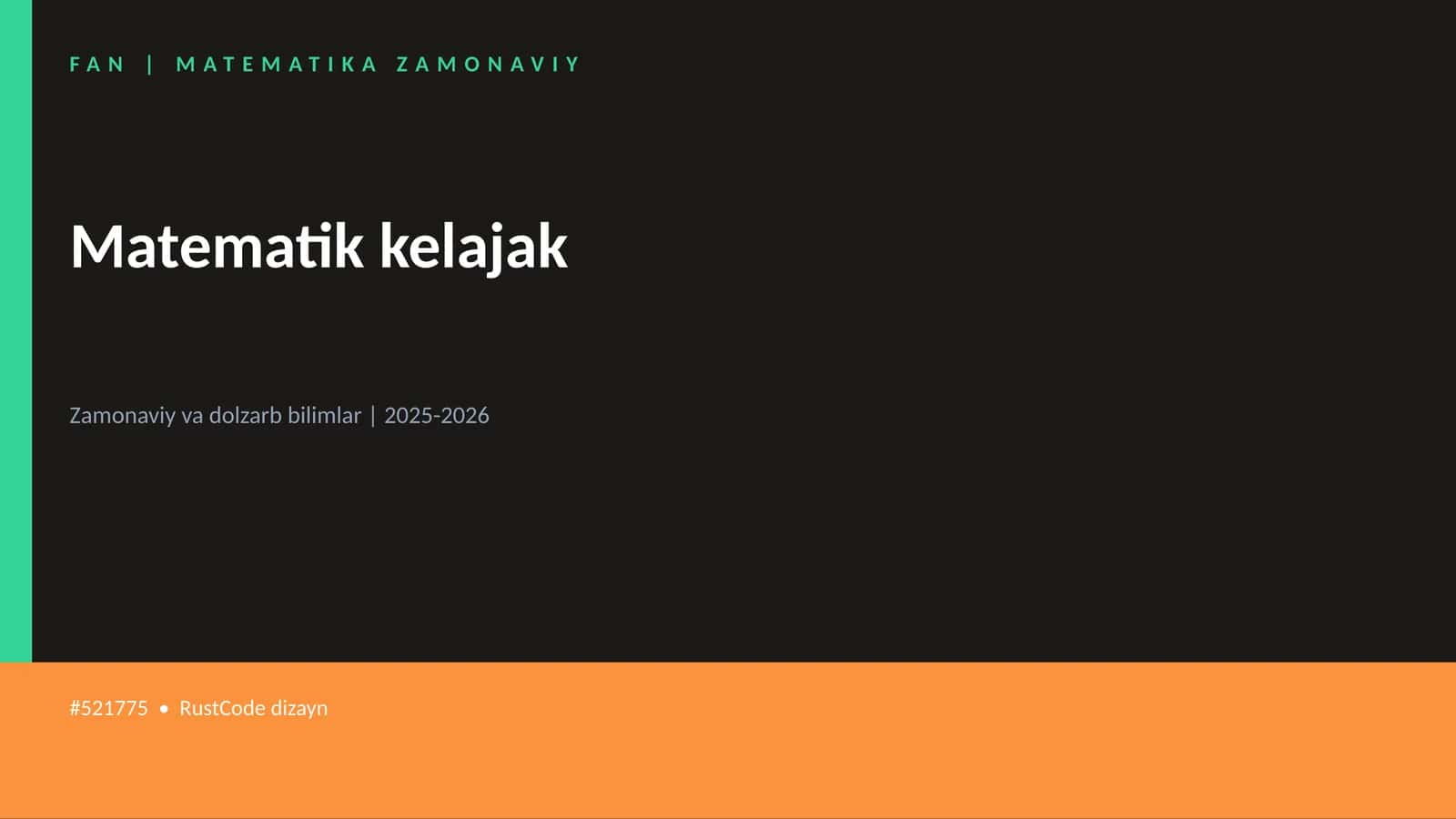 Matematik kelajak 1