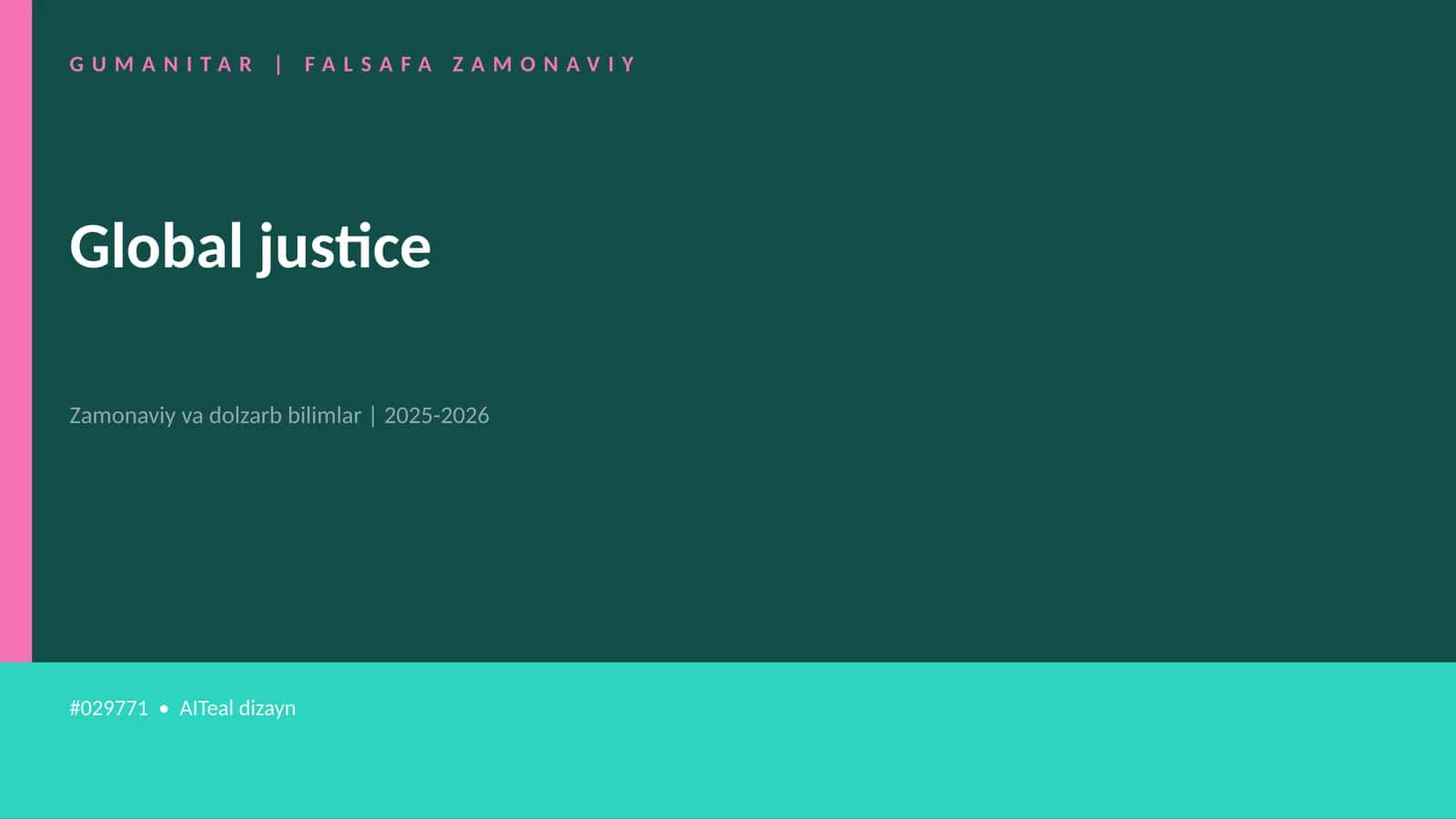 Global justice 1