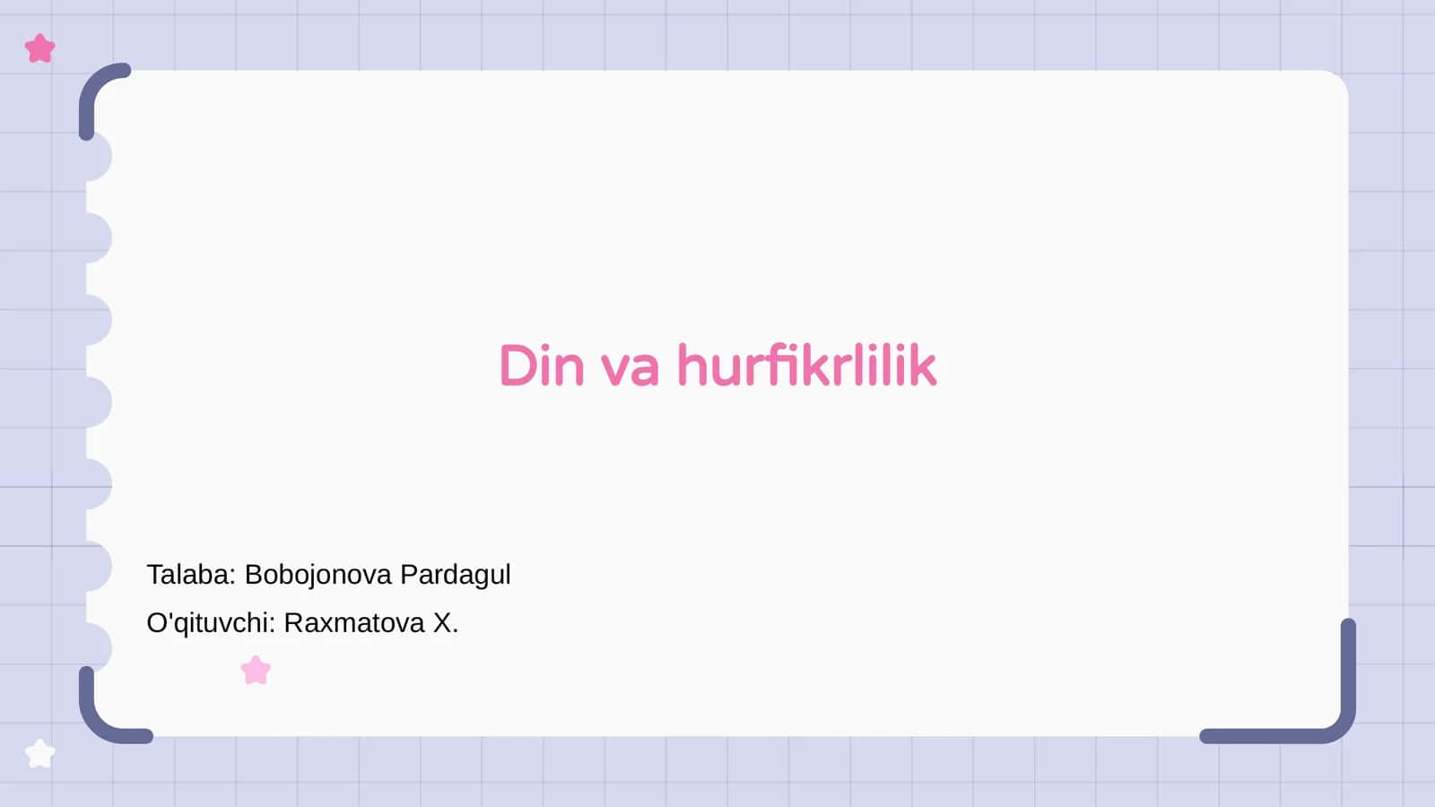 Din va hurfikrlilik 1