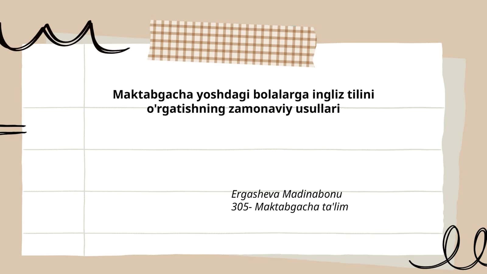 Maktabgacha yoshdagi bolalarga ingliz tilini o'rgatishning zamonaviy usullari 1