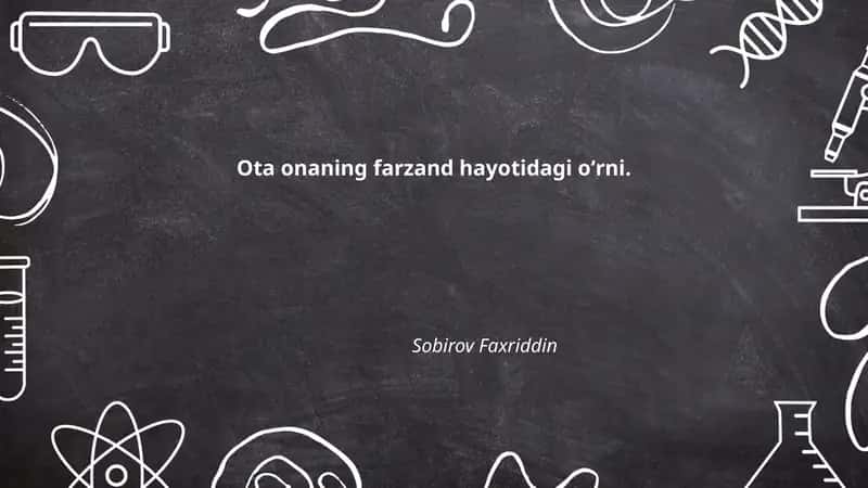 Ota onaning farzand hayotidagi oʻrni 1