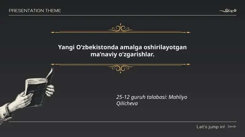 Yangi O‘zbekistonda ma’naviy-ma’rifiy o‘zgarishlar 1