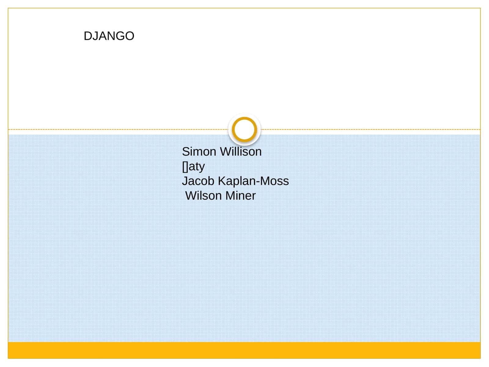 DJANGO 1