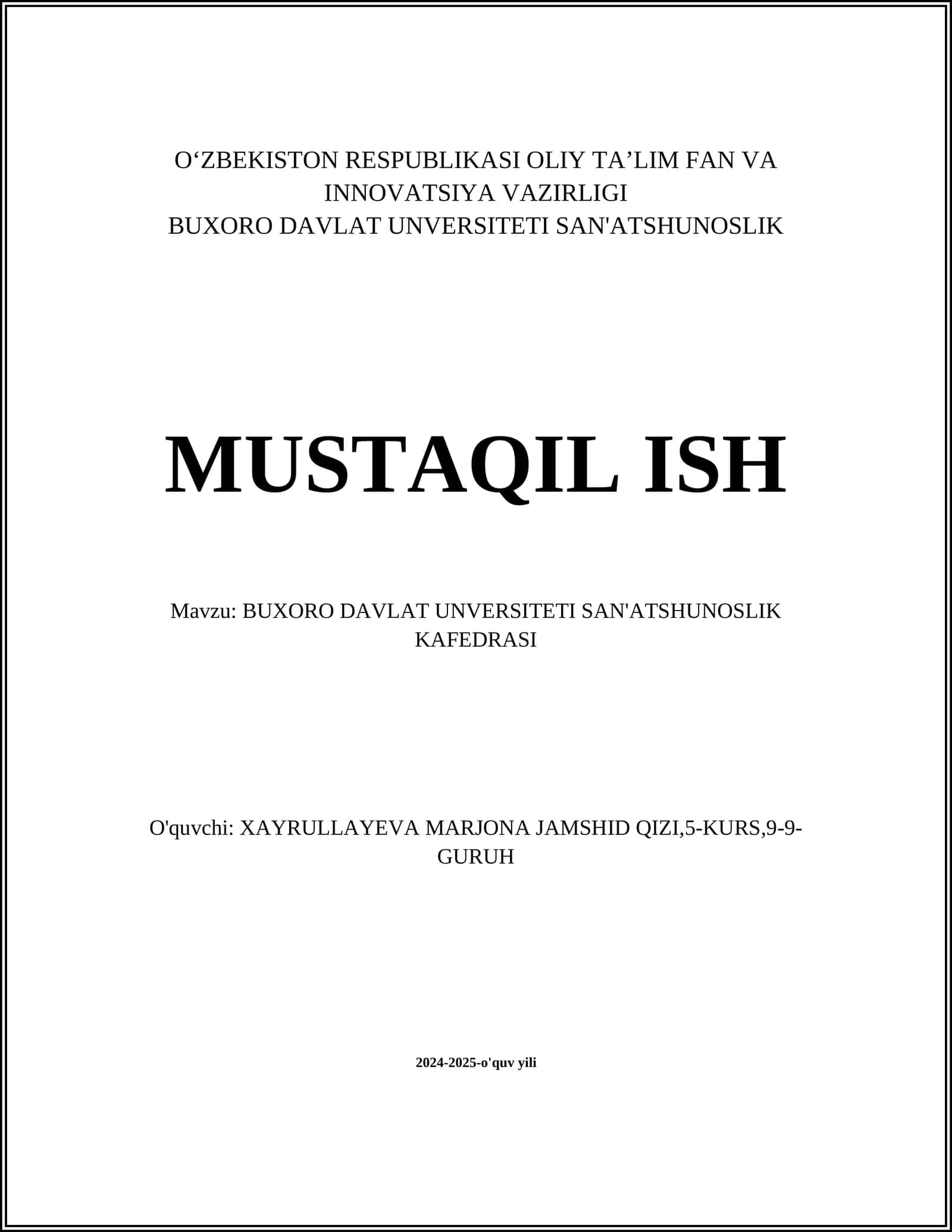 Badiiy asar tahlili 1