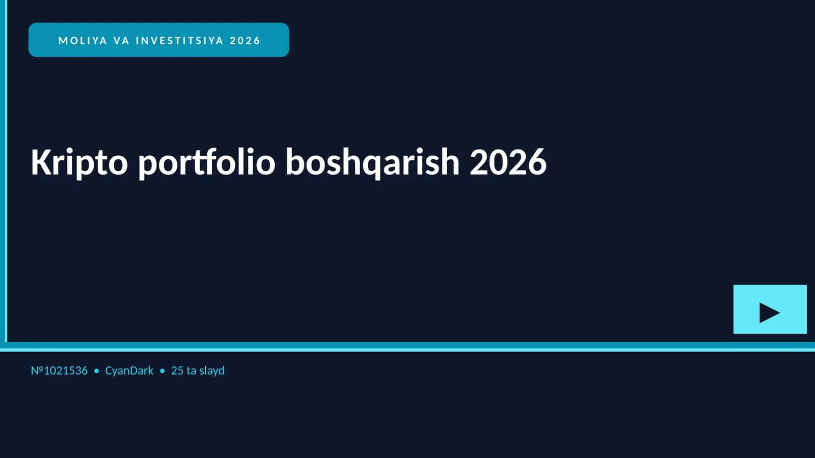 Kripto portfolio boshqarish 2026 1