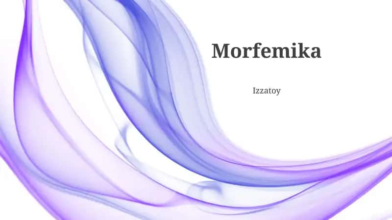 Morfemika 1