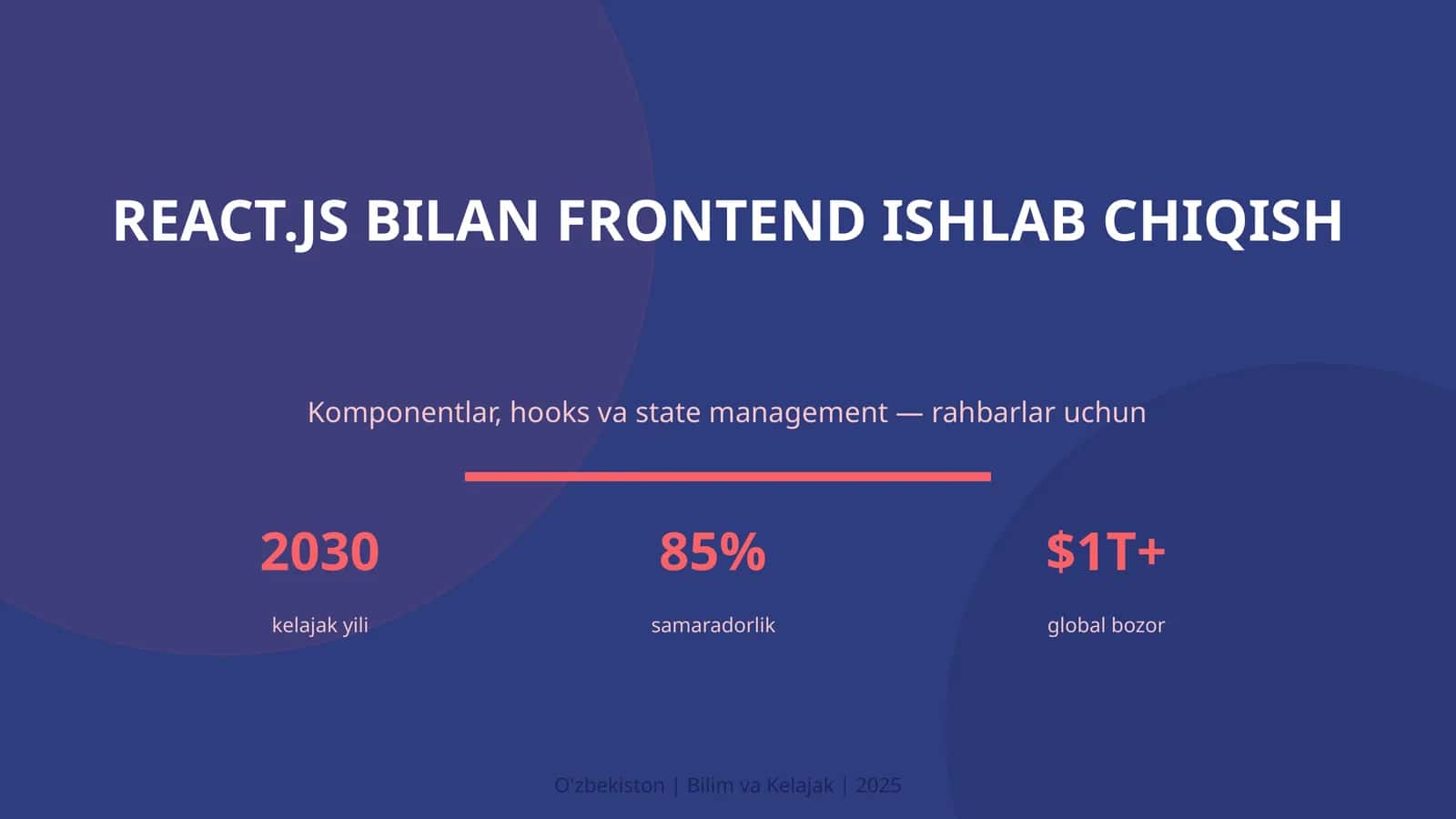 REACT.JS BILAN FRONTEND ISHLAB CHIQISH 1