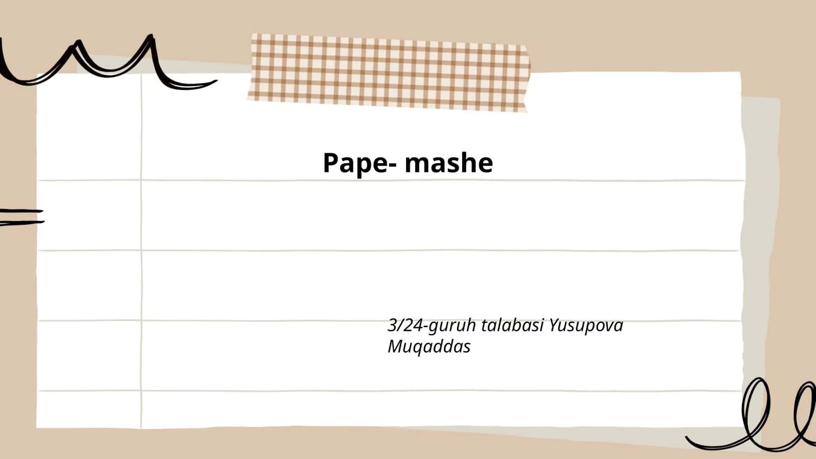 Pape- mashe 1