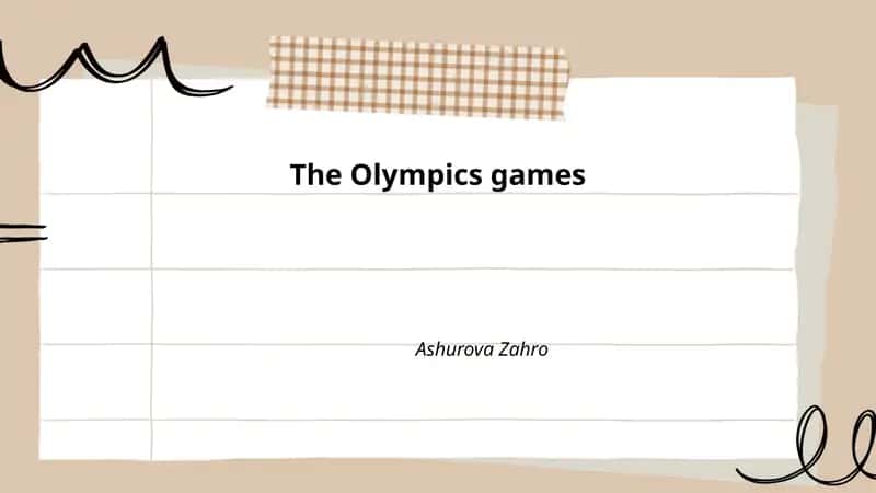 "The Olympics games" 1