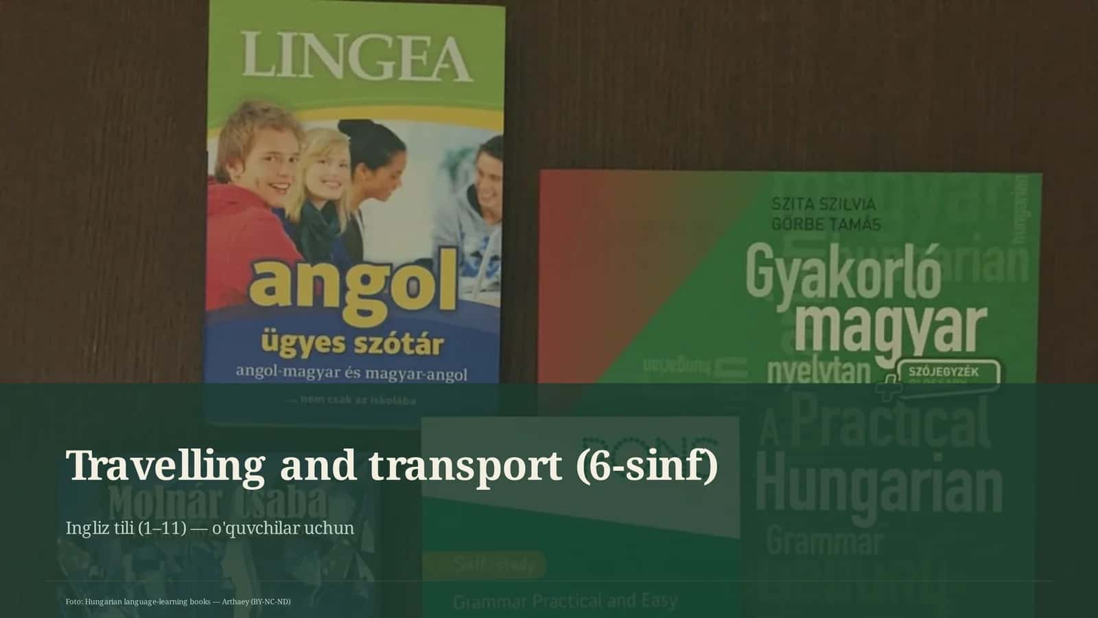 Travelling and transport (6-sinf) 1