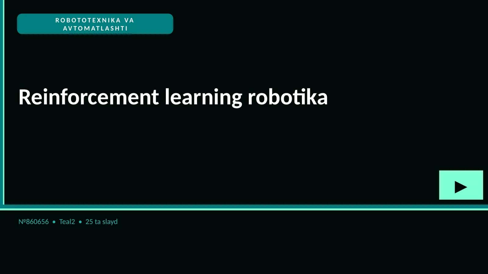 Reinforcement learning robotika 1
