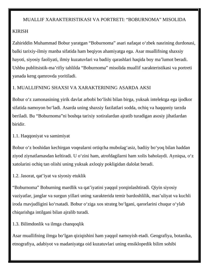 Boburnoma 1