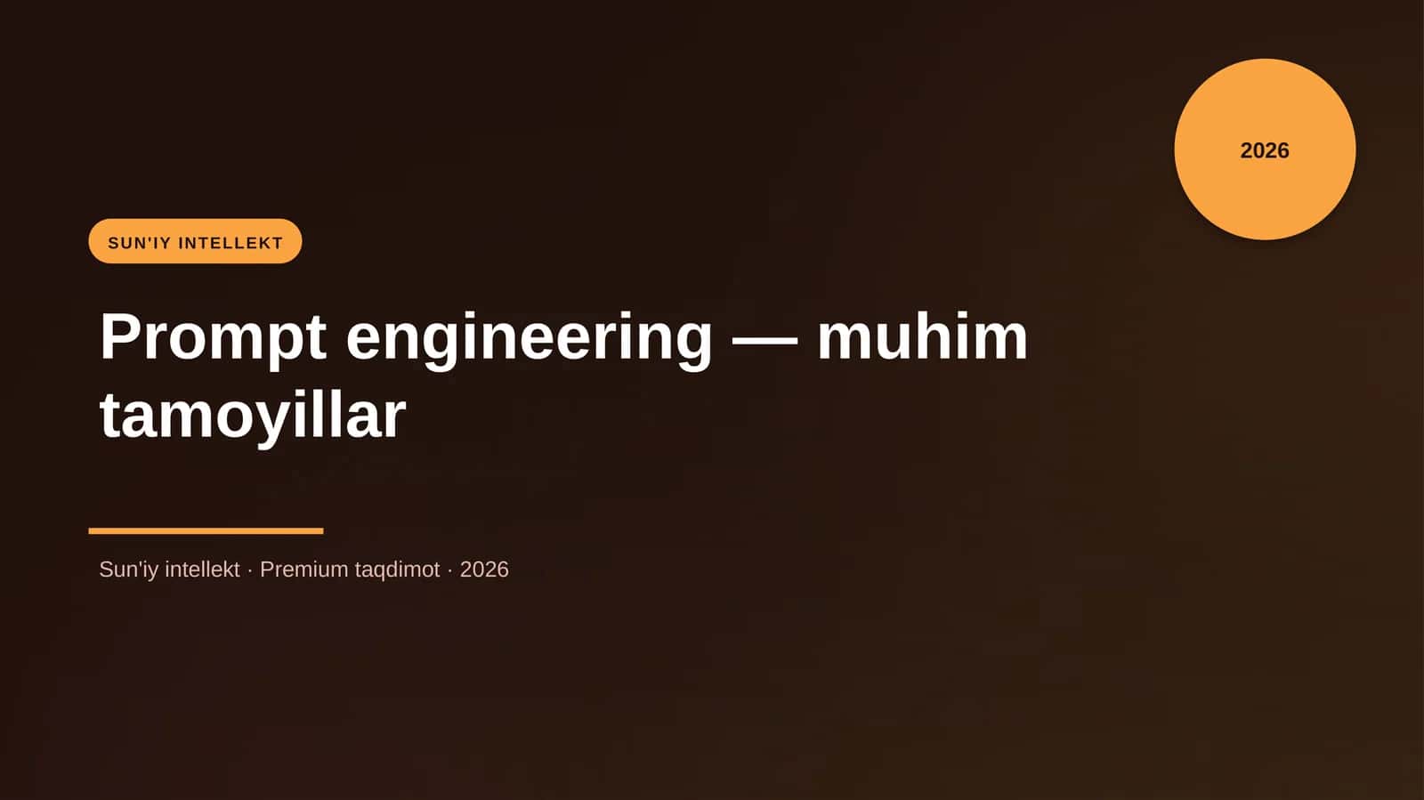 Prompt engineering — muhim tamoyillar 1