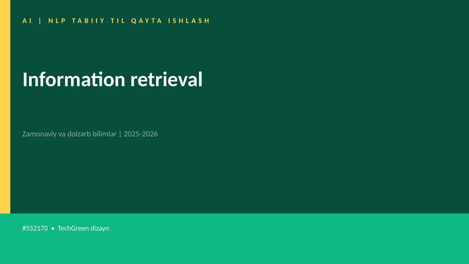 Information retrieval 1