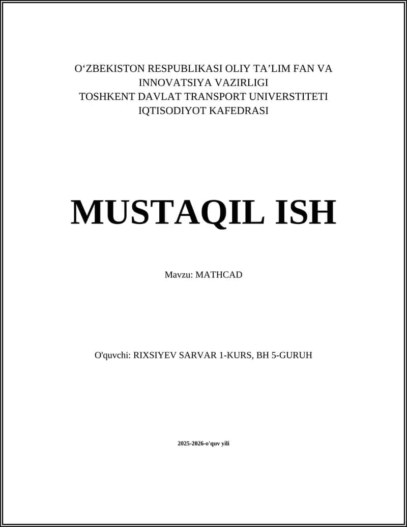 Mathcad 1