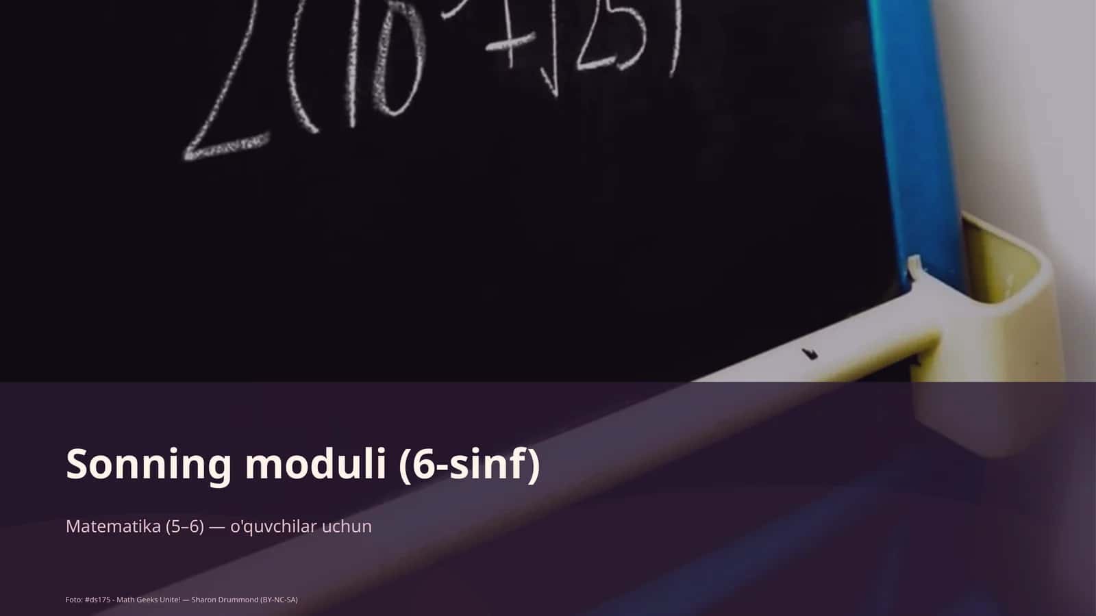 Sonning moduli (6-sinf) 1