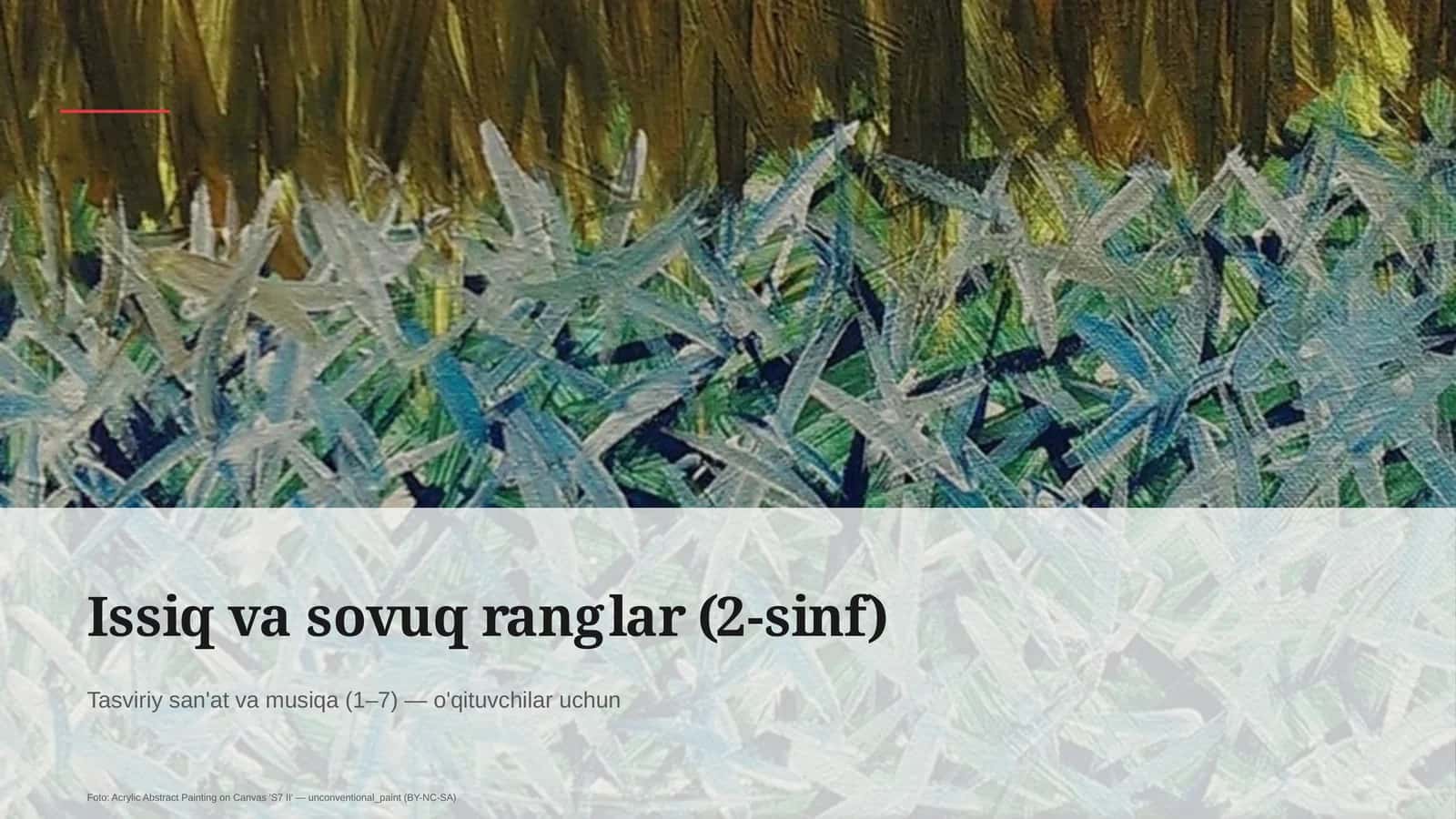 Tasviriy san'at va musiqa (1–7) 1