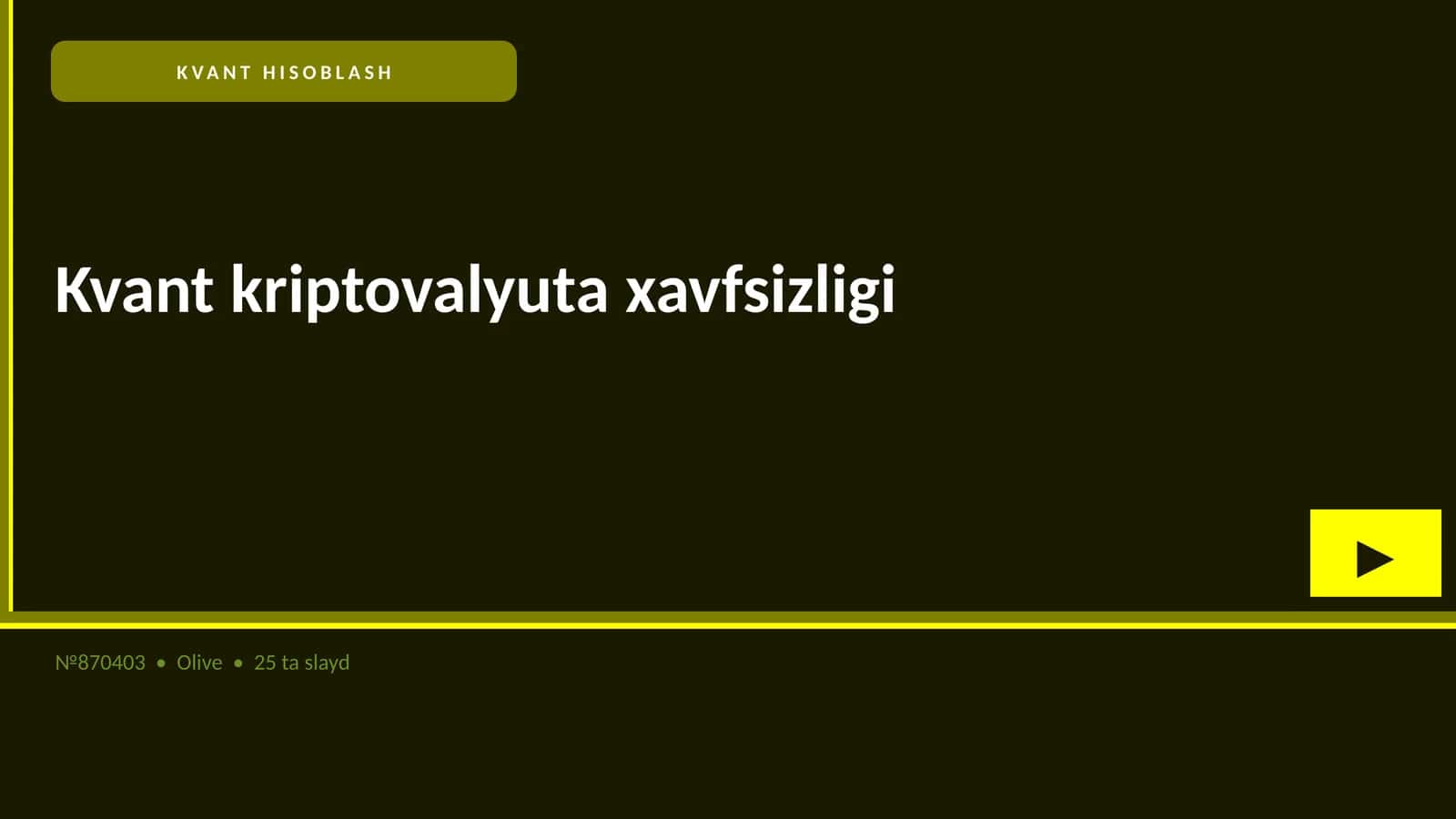KVANT HISOBLASH 1