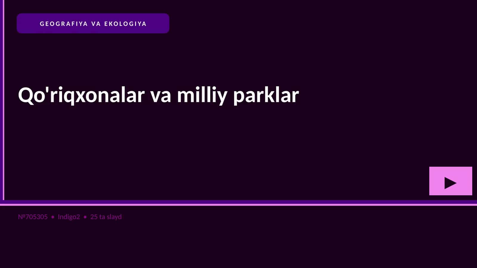 Qo'riqxonalar va milliy parklar 1
