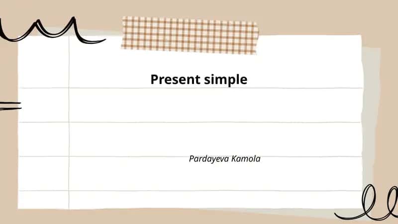 Present simple 1