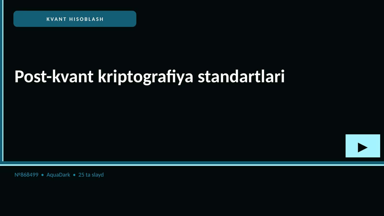 Post-kvant kriptografiya standartlari 1