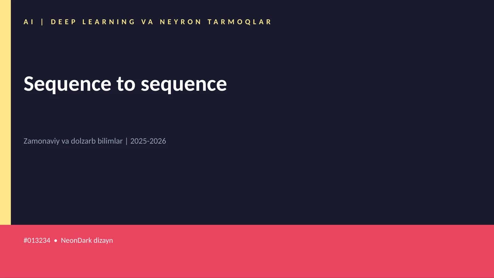 AI | DEEP LEARNING VA NEYRON TARMOQLAR 1