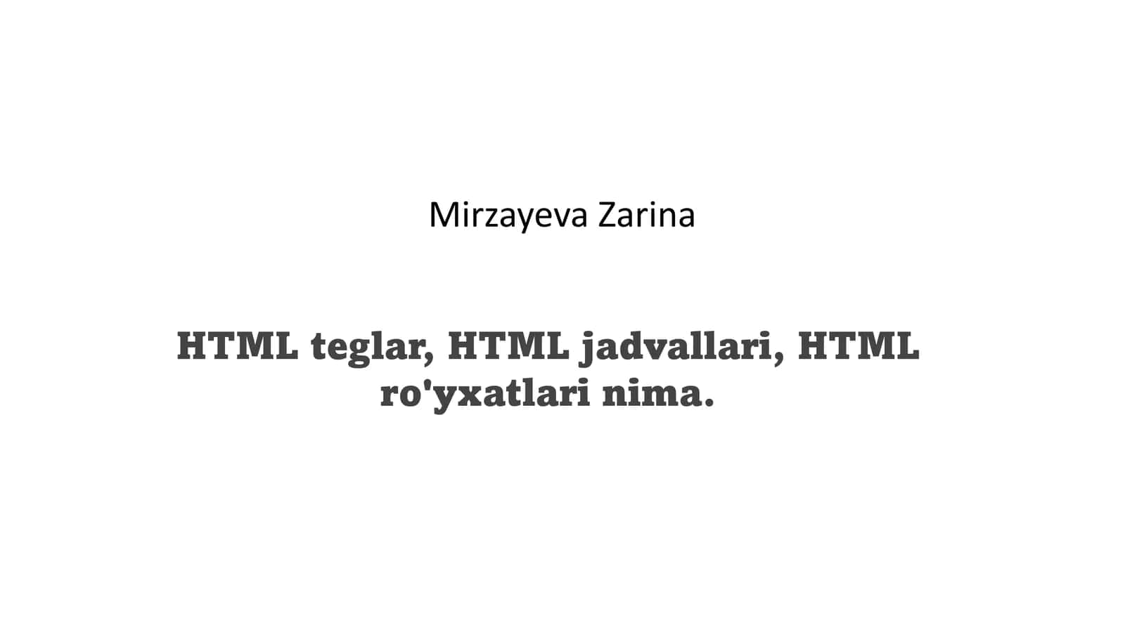 HTML teglar 1