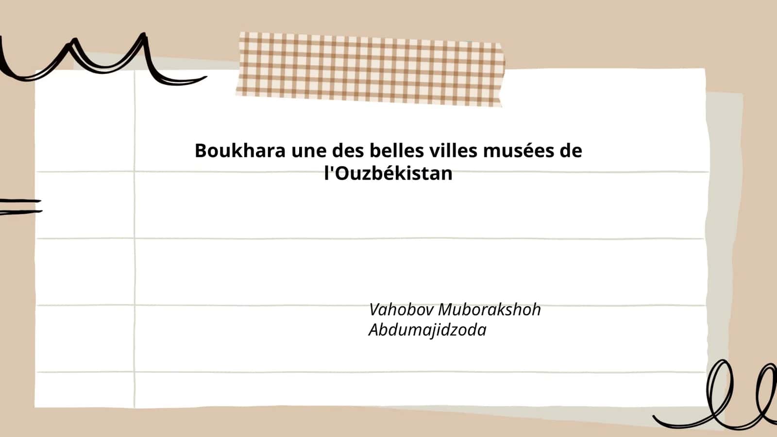 L'histoire de Boukhara 1