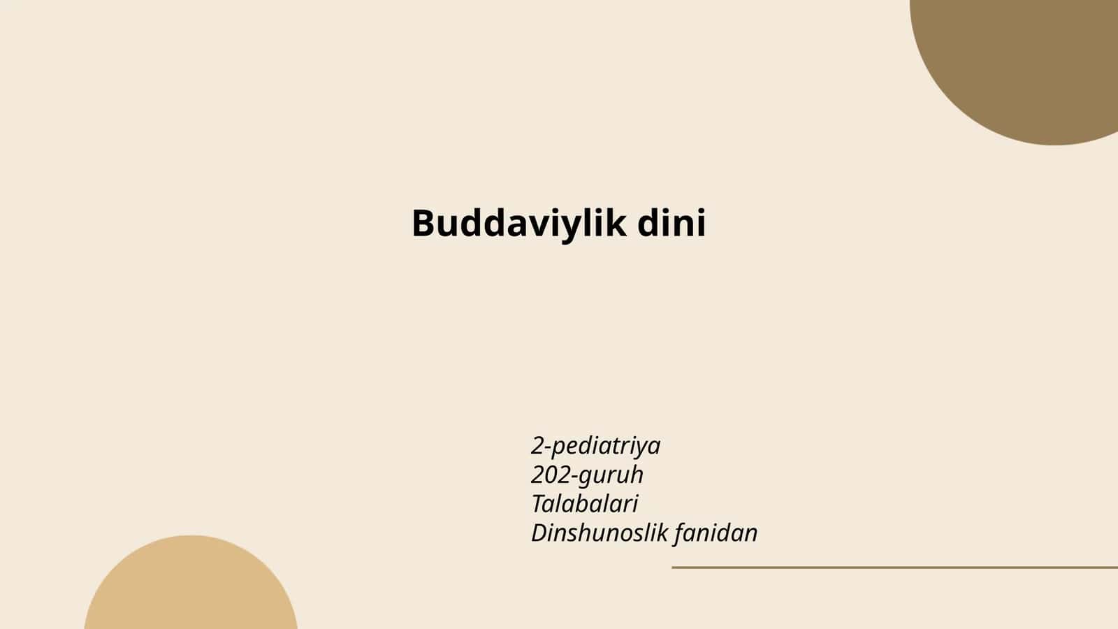 Buddaviylik dini 1