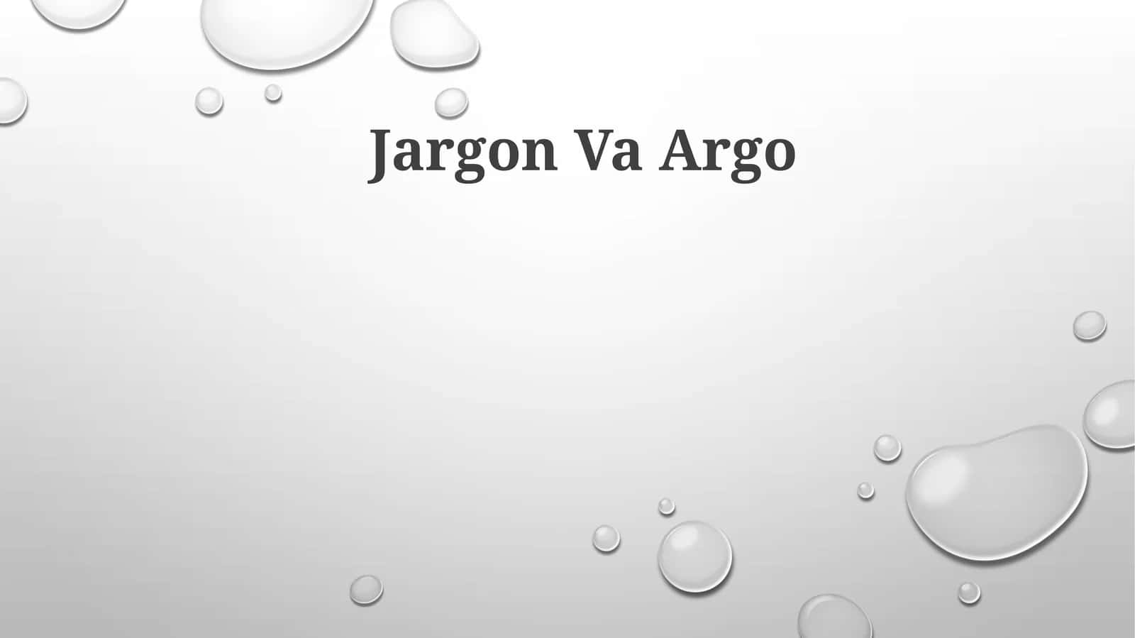 Jargon Va Argo 1