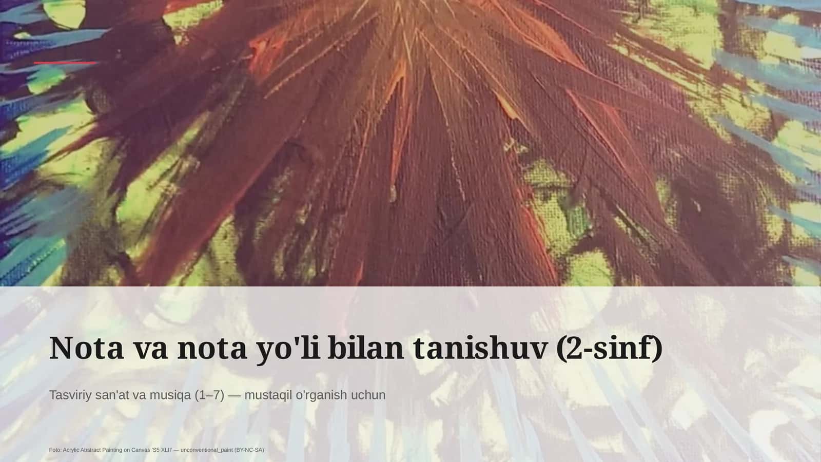 Tasviriy san'at va musiqa (1–7) 1
