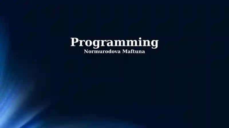 Programming