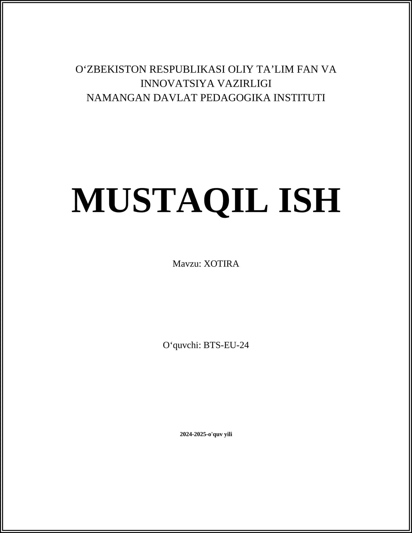 Xotira va milliy qadriyatlar 1