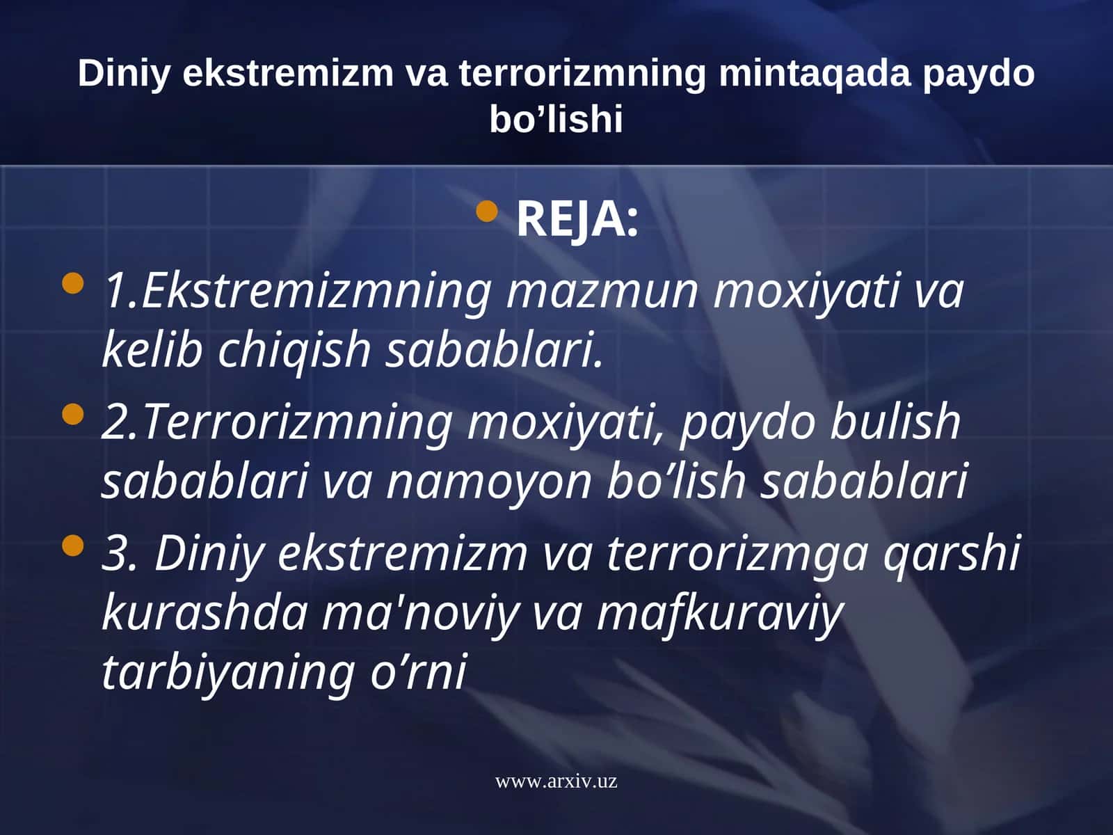 Ekstremizm va terrorizmning paydo bo’lishi 1