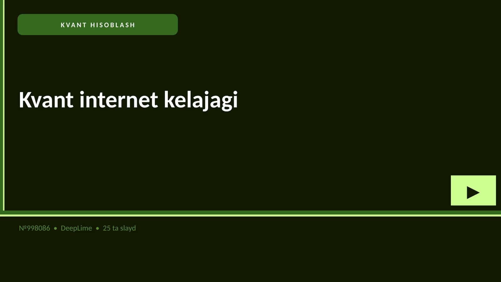 KVANT HISOBLASH 1