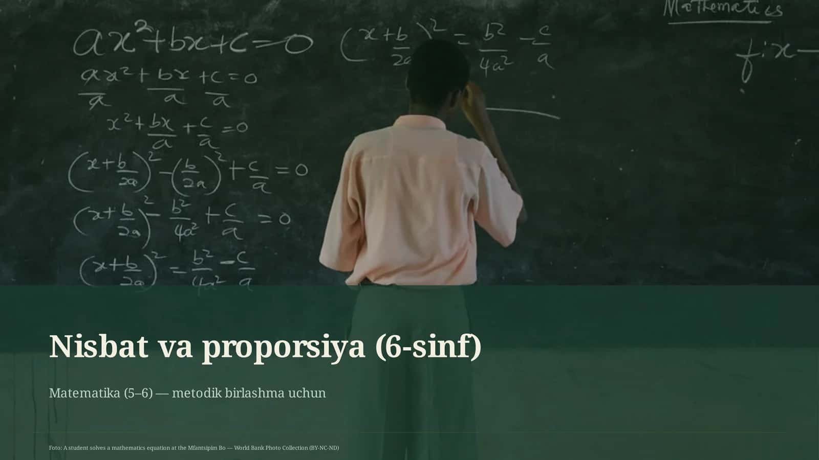 Nisbat va proporsiya (6-sinf) 1