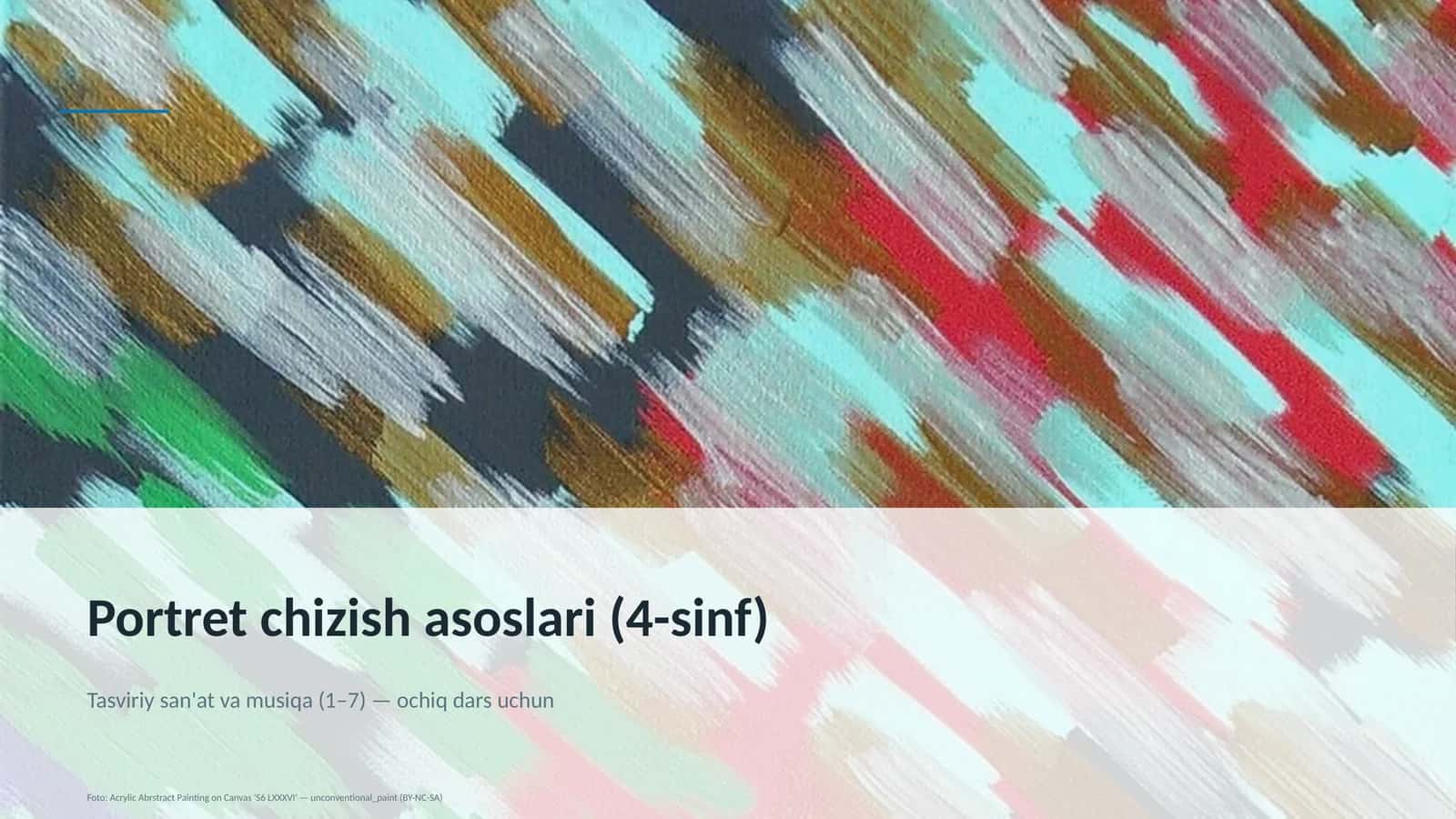 Tasviriy san'at va musiqa (1–7) — ochiq dars uchun 1