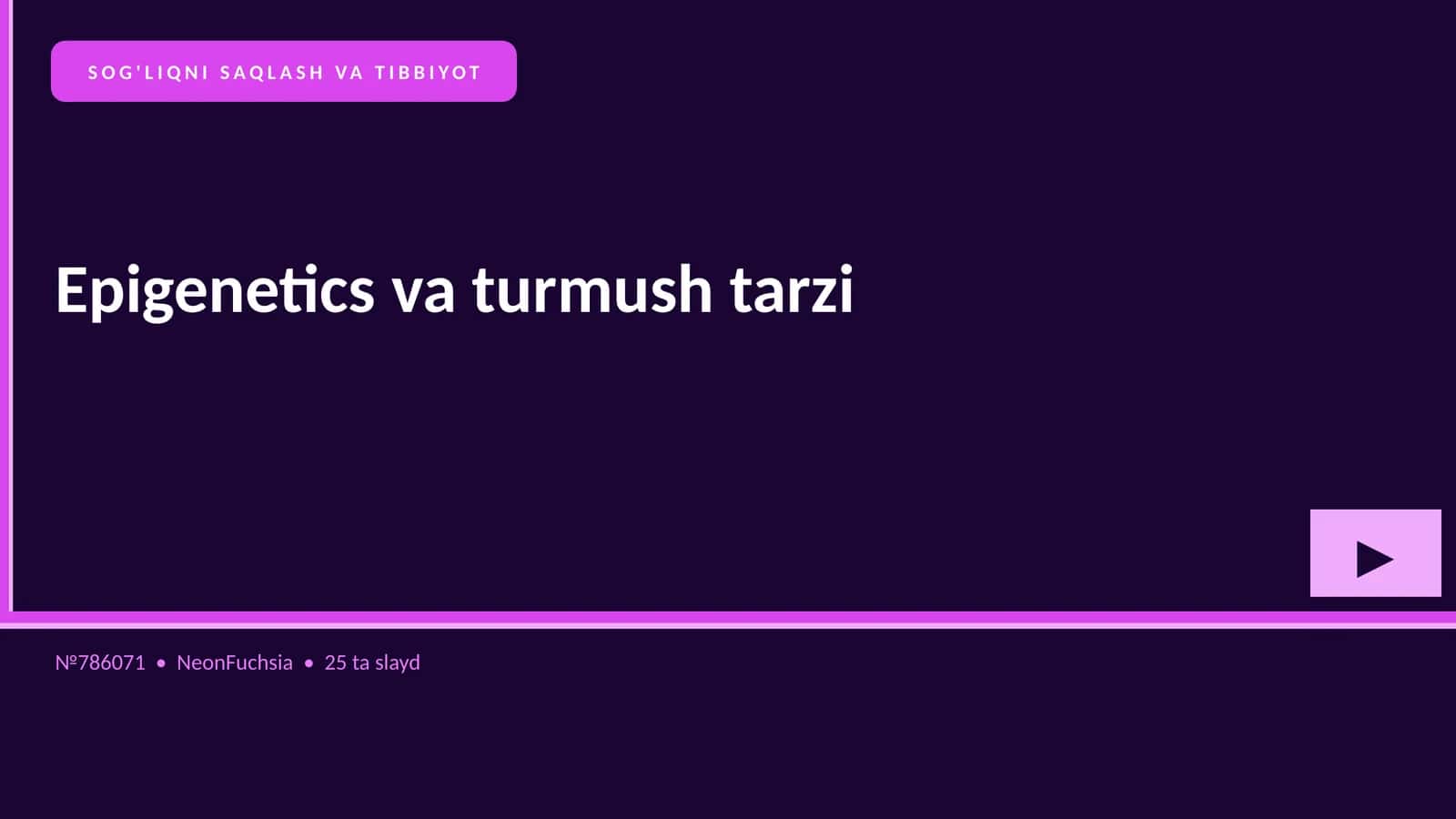 Epigenetics va turmush tarzi 1