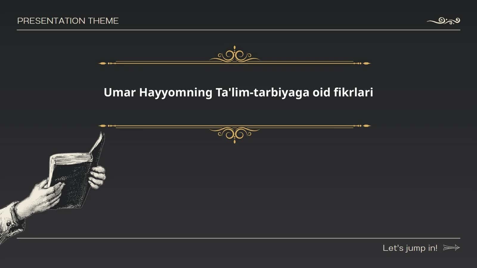 Umar Hayyomning Ta'lim-tarbiyaga oid fikrlari 1