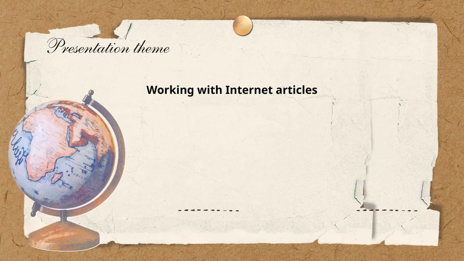 Working with Internet articles 1
