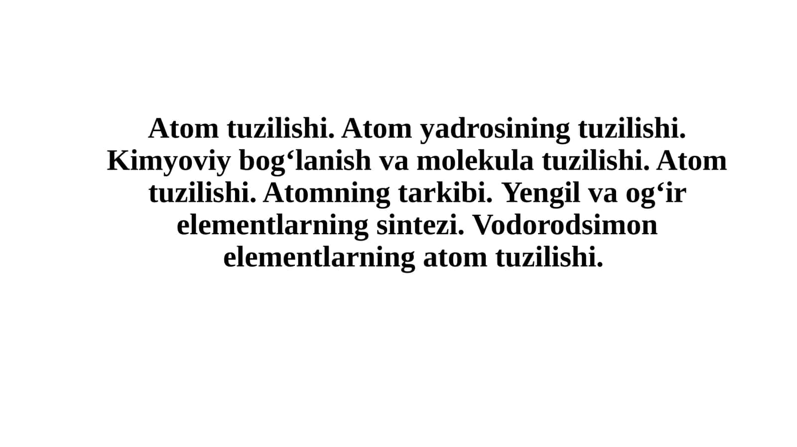 Atom tuzilishi 1