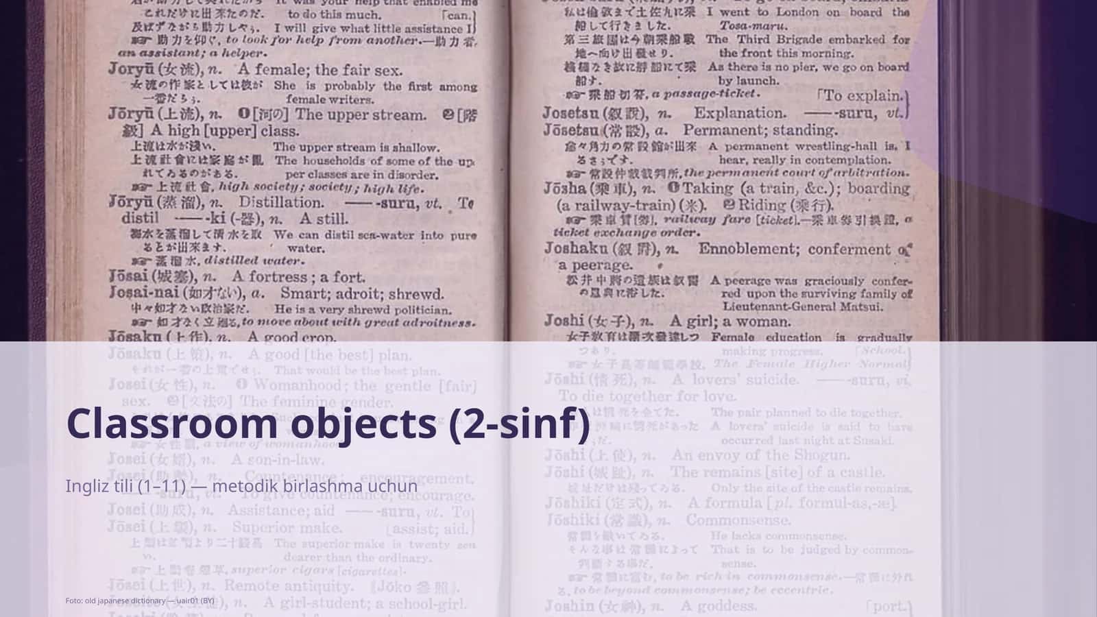 Classroom objects (2-sinf) 1